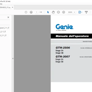 Genie lift GTH-2506 GTH-3007 Manuale dell’operatore 57.0009.0632