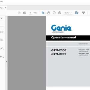 Genie lift GTH-2506 GTH-3007 Operatørmanual - PDF DOWNLOAD