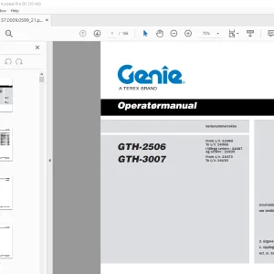 Genie lift GTH-2506 GTH-3007 Operatørmanual - PDF DOWNLOAD