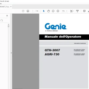 Genie lift GTH-3007 AGRI-730 Manuale dell'Operatore  PDF