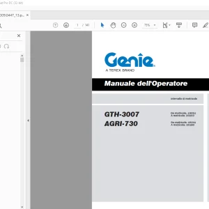 Genie lift GTH-3007 AGRI-730 Manuale dell'Operatore 57.0009.0447