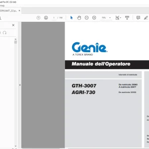 Genie lift GTH-3007 AGRl-730 Manuale dell'Operatore - PDF DOWNLOAD