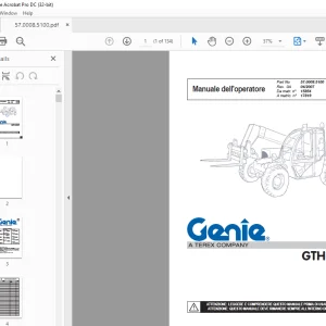 Genie lift GTH-3007 Manuale dell'operatore  - PDF DOWNLOAD (Italian)