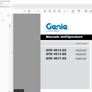 Genie lift GTH 4013 EX GTH 4514 EX GTH 4017 EX Manuale dell'Operatore