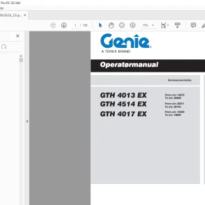 Genie lift GTH 4013 EX GTH 4514 EX GTH 4017 EX Operatormanual