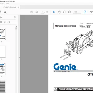 Genie lift GTH-4013 Manuale dell'operatore - PDF DOWNLOAD (Italian)