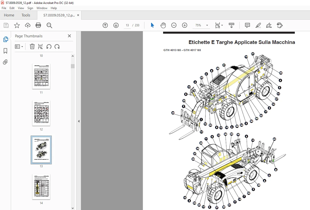Genie Lift GTH-4013/4017 SX & EX Manuale Operatore PDF - Image 3