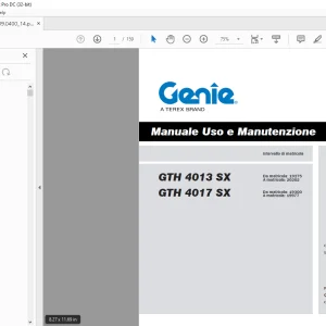 Genie lift GTH 4013 SX GTH 4017 SX Manuale Uso e Manutenzione 57.0009.0400