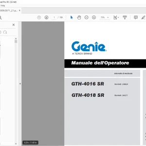 Genie lift GTH-4016 SR GTH-4018 SR Manuale dell'Operatore PDF