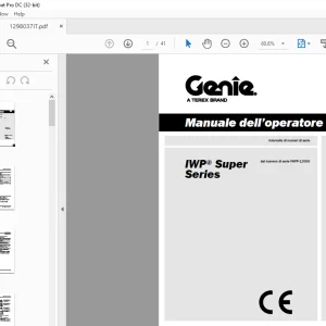 Genie lift IWP® Super Series Manuale dell’operatore 1298037