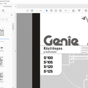 Genie S-100 S-105 S-120 S-125 Operator's Manual (Finnish) PDF