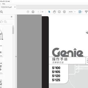 Genie lift S-100 S-105 S-120 S-125 操作手册 100025 - PDF DOWNLOAD