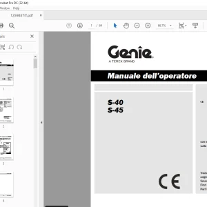 Genie lift S-40 S-45 Manuale dell’operatore 125983 - PDF DOWNLOAD (Italian)
