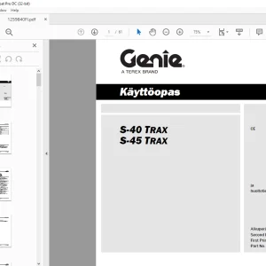 Genie lift S-40 TRAX S-45 TRAX Käyttöopas 1259840 - PDF DOWNLOAD