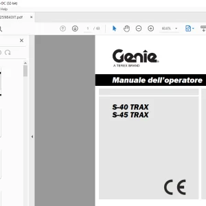 Genie lift S-40 TRAX S-45 TRAX Manuale dell'operatore 1259840