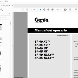Genie lift S-40 XC S-45 XC S-40 HF S-45 HF S-40 TRAX S-45TRAX Manual del operario