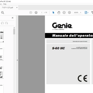 Genie lift S-60 HC Manuale dell’operatore T107112 - PDF DOWNLOAD (Italian)
