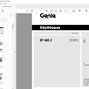Genie lift S-60 J Käyttöopas 1283765 - PDF DOWNLOAD