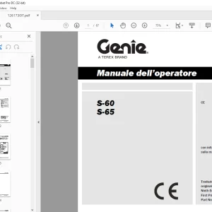 Genie lift S-60 S-65 Manuale dell’operatore 1261730 PDF