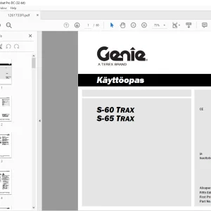 Genie lift S-60 TRAX S-65 TRAX Käyttöopas -  PDF DOWNLOAD