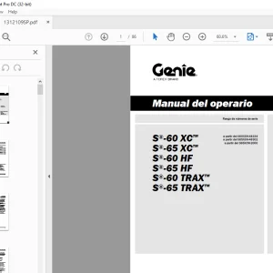 Genie lift S-60 XC S-65 XC S-60 HF S-65 HF S-60 TRAX S-65 TRAX Manual del operario