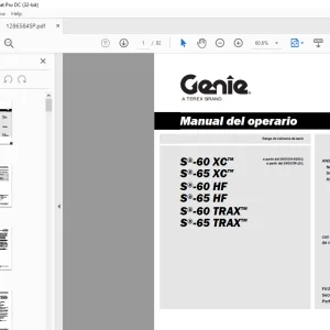 Genie lift S-60 XC S-65 XC S-60 HF S-65 HF S-60 TRAX S-65 TRAX Manual del operario PDF