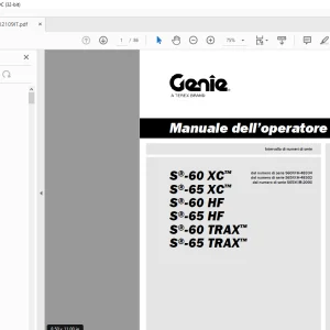 Genie lift S-60 XC S-65 XC S-60 HF S-65 HF S-60 TRAX S-65 TRAX Manuale dell’operatore