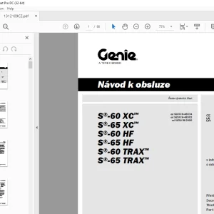 Genie lift S-60 XC S-65 XC S-60 HF S-65 HF S-60 TRAX S-65 TRAX Návod k obsluze