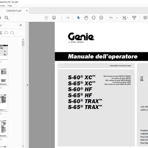 Genie lift S-60 XC S-65® XC S-60 HF S-65 HF S-60 TRAX S-65 TRAX Manuale dell’operatore