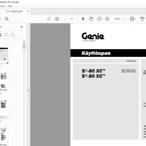 Genie lift S-80 XC S-80 XC Käyttöopas 1311085 - PDF DOWNLOAD (Finnish)