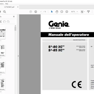 Genie lift S-80 XC S-85 XC Manuale dell'operatore 1279298