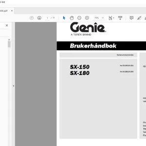 Genie lift SX-150 SX-180 Brukerhåndbok 1262336 - PDF DOWNLOAD