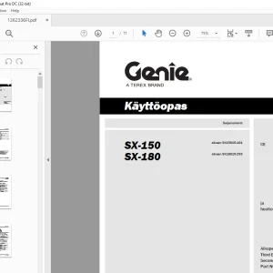 Genie lift SX-150 SX-180 Käyttöopas 1262336 - PDF DOWNLOAD