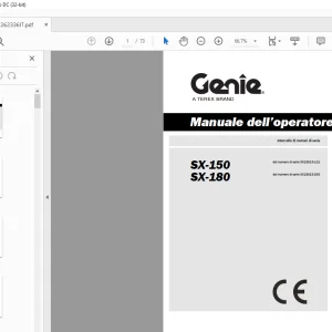 Genie lift SX-150 SX-180 Manuale dell’operatore 1262336 PDF