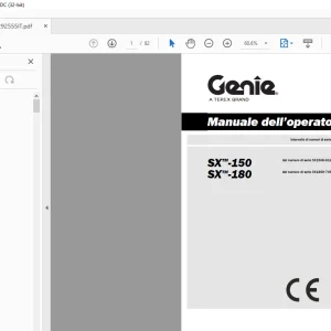 Genie lift SX-150 SX-180 Manuale dell’operatore 1292555 - PDF DOWNLOAD (Italian)