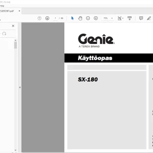 Genie lift SX-180 Käyttöopas 1258939 - PDF DOWNLOAD (Finnish)