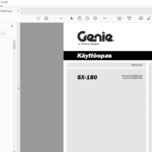 Genie lift SX-180 Käyttöopas 217928  - PDF DOWNLOAD (Italian)