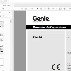 Genie lift SX-180 Manuale dell’operatore 1258939 - PDF DOWNLOAD (Italian)