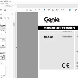 Genie lift SX-180 Manuale dell’operatore 217928 - PDF DOWNLOAD (Italian)