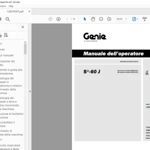 Genie lift S®-60 J Manuale dell’operatore 1283765  - PDF DOWNLOAD (Italian)