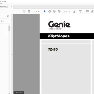 Genie lift TZ-50 Käyttöopas 1272897 - PDF DOWNLOAD (Finnish)