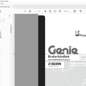 Genie lift Z-30/20N Brukerhåndbok 1000046 - PDF DOWNLOAD (Norwegian)