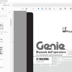 Genie lift Z-30/20N Manuale dell’operatore 82282 PDF