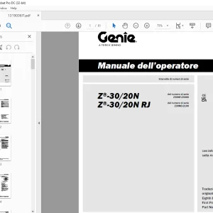 Genie lift Z-30/20N Z-30/20N RJ Manuale dell’operatore 1319006