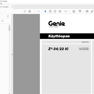 Genie lift Z-34/22 IC Käyttöopas 1297940 - PDF DOWNLOAD