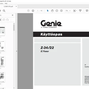 Genie lift Z-34/22 IC Power Käyttöopas - PDF DOWNLOAD