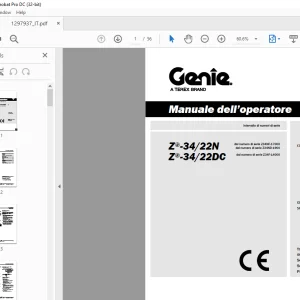 Genie lift Z-34/22N Z-34/22DC Manuale dell’operatore 1297937