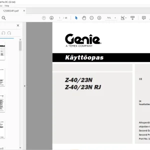 Genie lift Z-40/23N Z-40/23N RJ Käyttöopas 1258834