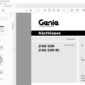 Genie lift Z-4023N Z-4023N RJ Kayttoopas - PDF DOWNLOAD