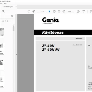 Genie lift Z-40N Z-40N RJ Käyttöopas 1307434 - PDF DOWNLOAD